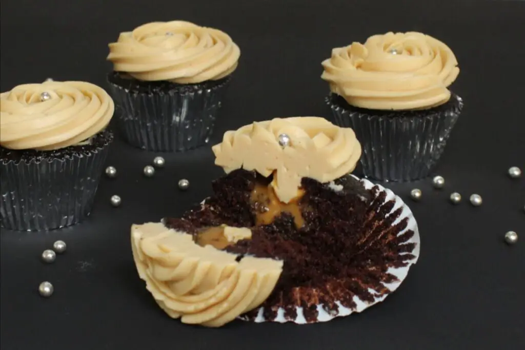 chocolate coffee caramel cupcakes