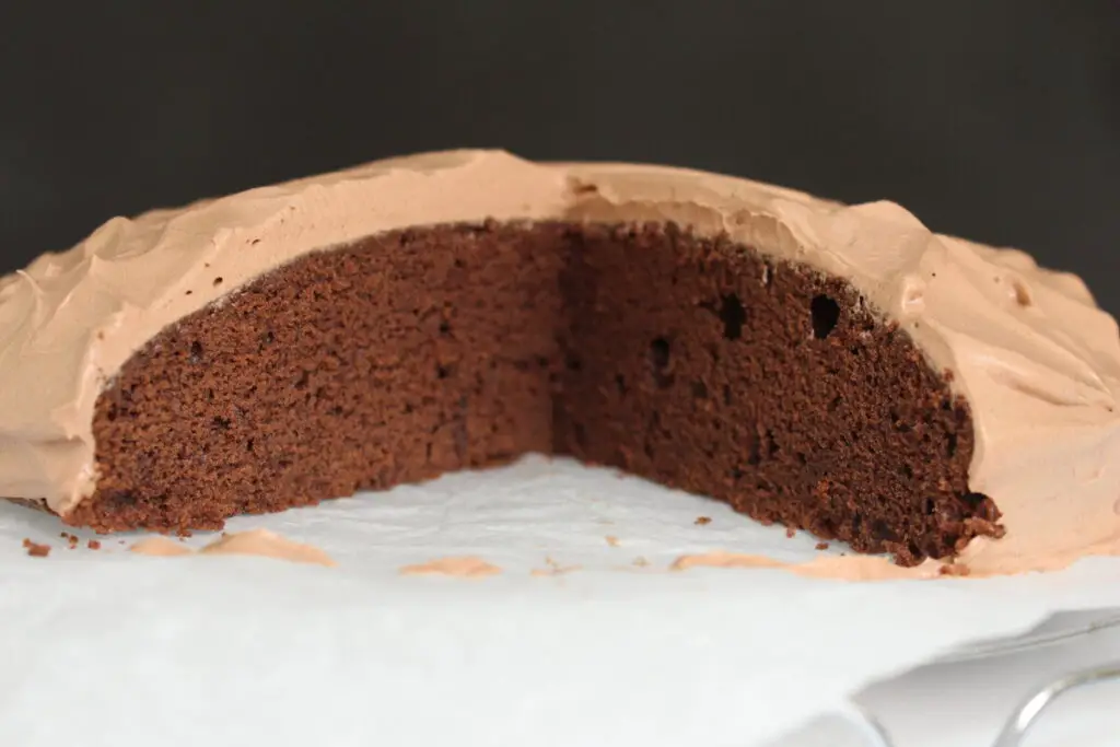 moist eggless chocolate cake 