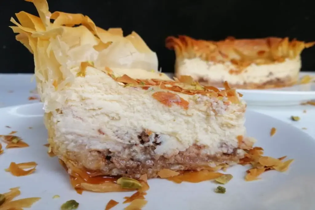 simple greek baklava cheesecake