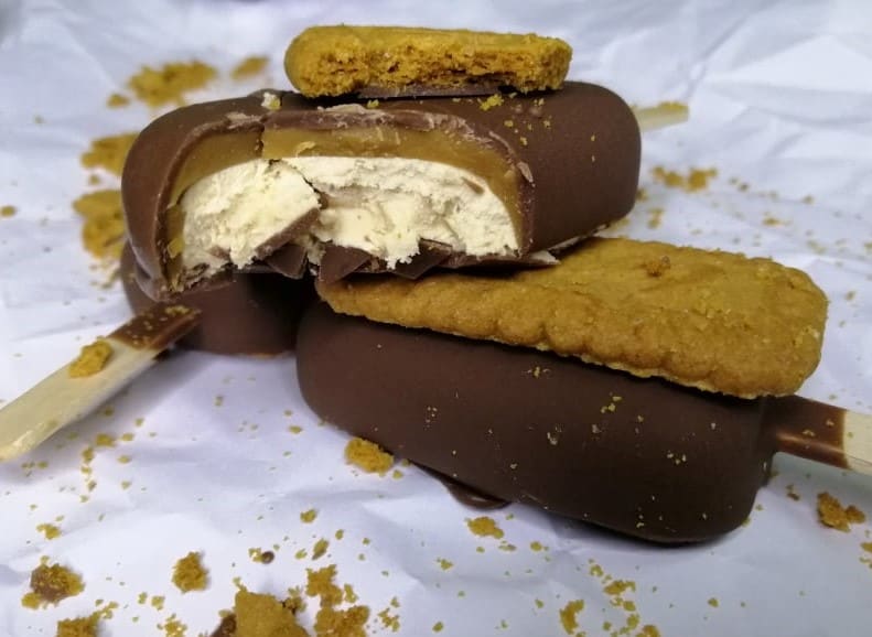 biscoff ice cream bars white chocolate