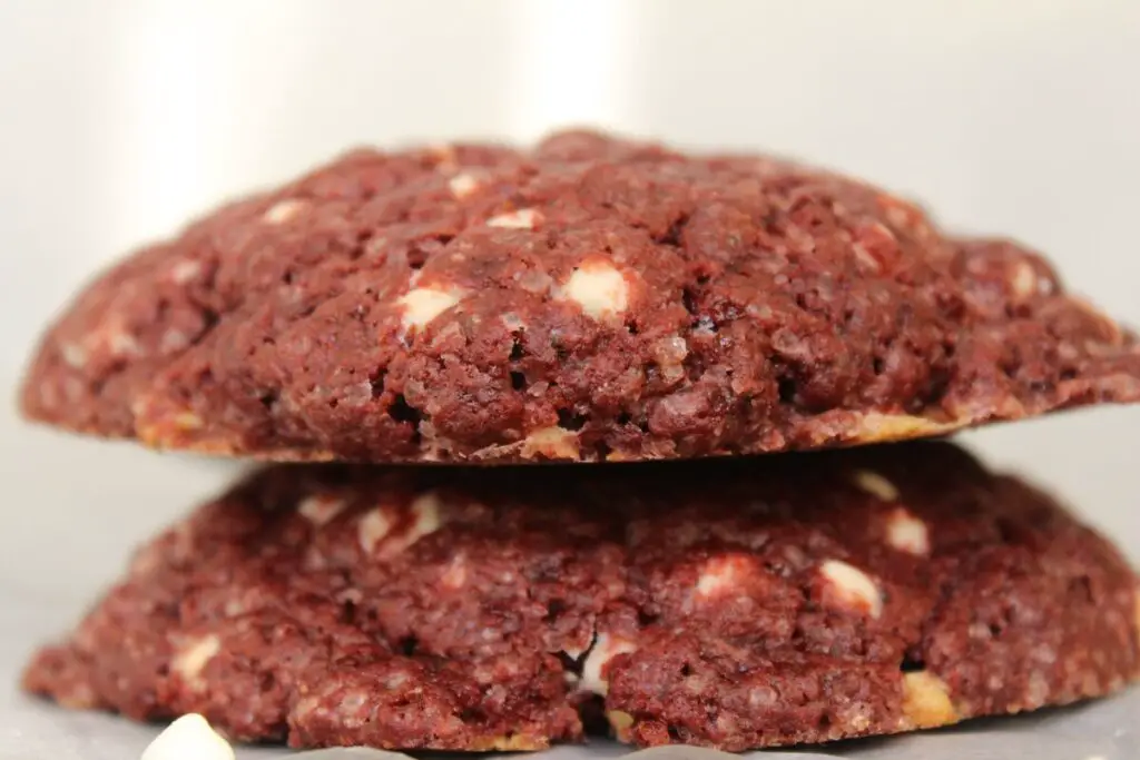 easy red velvet chocolate chip cookies