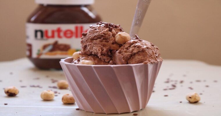 homemade 3 ingredients nutella ice cream