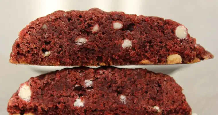 red velvet chocolate chip cookies