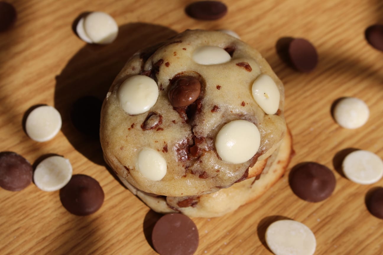 triple chocolate chunk cookie