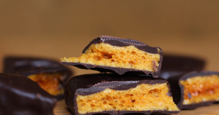 milk chocolate covered honeycomb