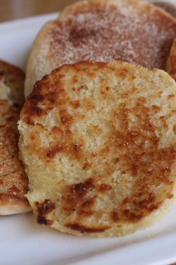 homemade sourdough english muffins