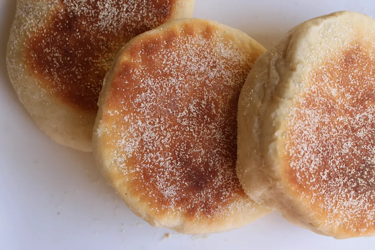 homemade sourdough english muffins